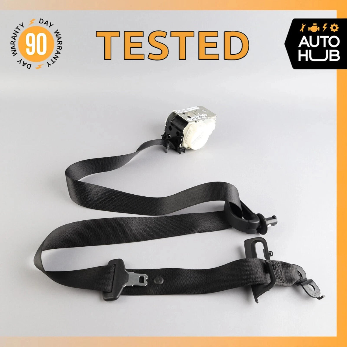 14-17 Mercedes W222 S600 S550 Rear Center Seat Belt Retractor Buckle Black OEM - photo 1