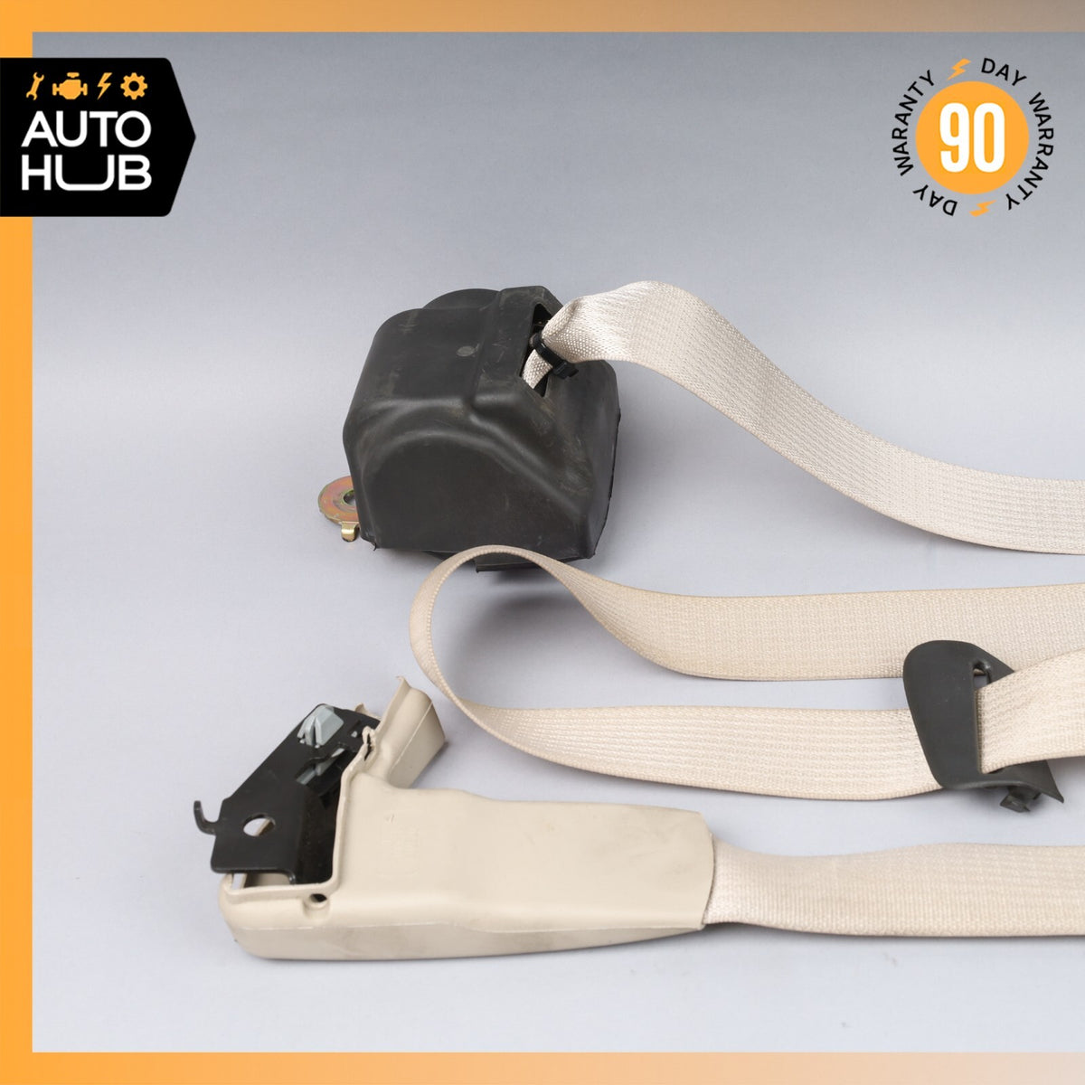 04-06 Cadillac XLR Right Side Seatbelt Seat Belt Retractor Beige 89023216 OEM - photo 3