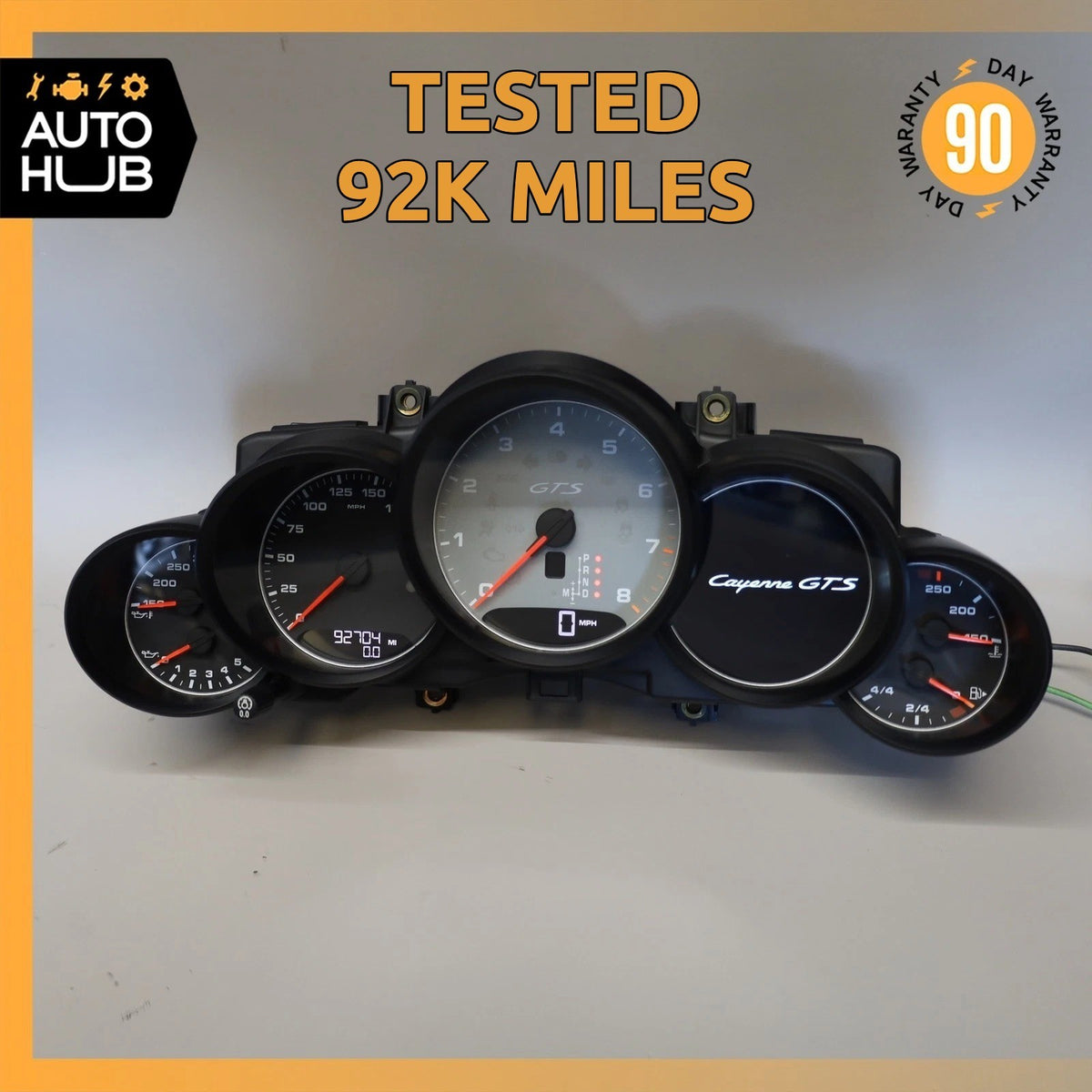 2014 Porsche Cayenne 958 GTS Instrument Speedometer Cluster OEM 92k - photo 1