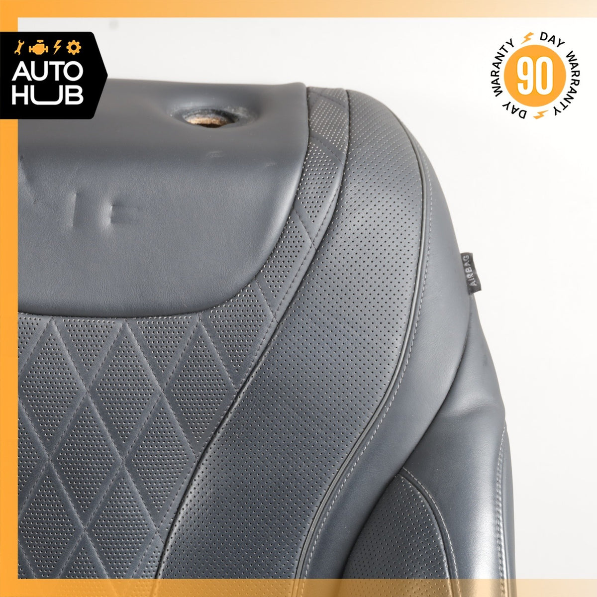 Mercedes W222 S550e S600 Front Left Seat Upper Back Cushion Exclusive Black OEM - photo 3