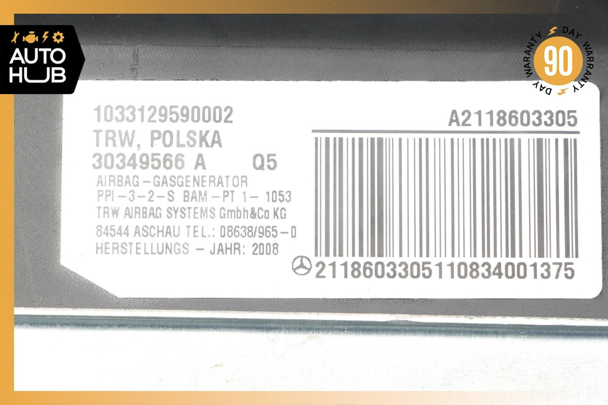 03-09 Mercedes W211 E350 E550 E320 Glove Box Right Passenger Airbag Air Bag OEM - photo 11
