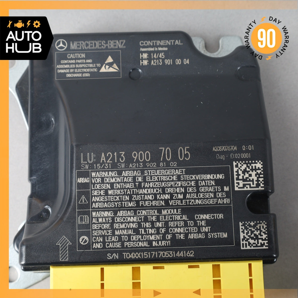 18-23 Mercedes W238 E400 E53 AMG Airbag Air Bag Sensor SRS Control Module OEM - photo 5
