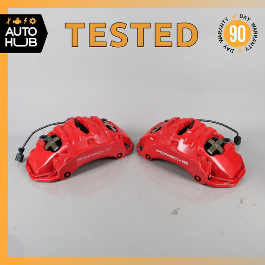 10-18 Porsche Cayenne 958 Macan 95B Front Brake Calipers Left & Right Set OEM - photo 1