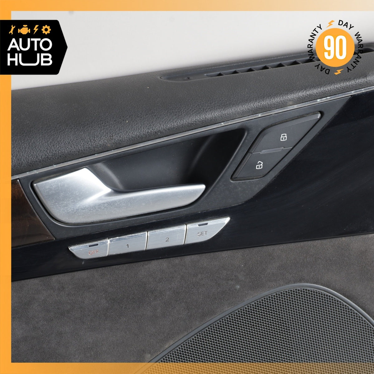 11-17 Audi D4 A8 A8L Front Left Driver Side Interior Door Panel Black Suede OEM - photo 6