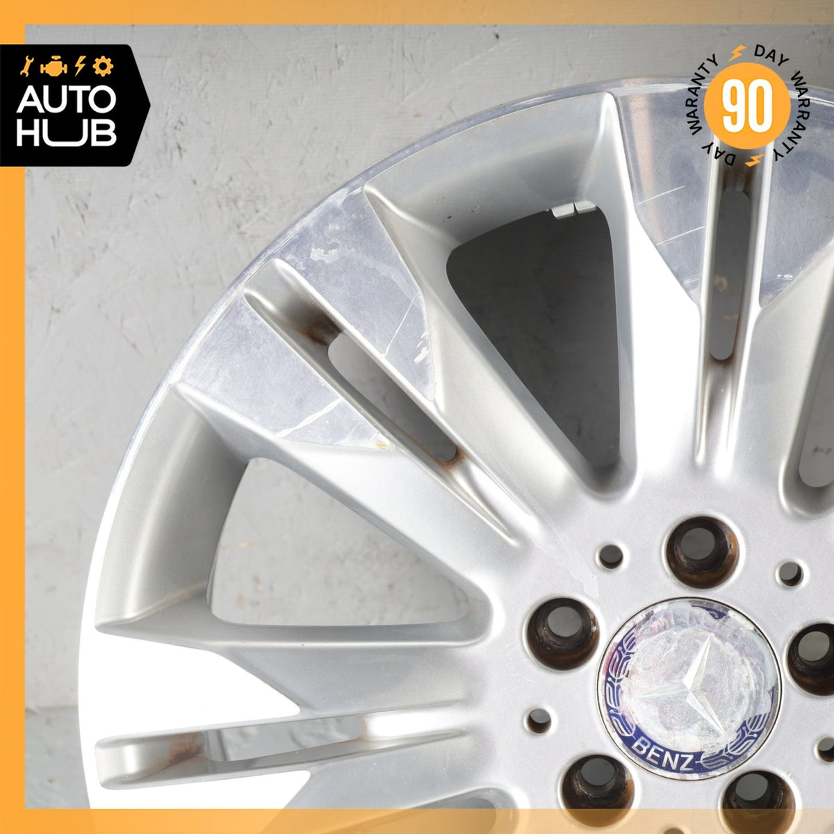 Mercedes W221 S400 S550 CL550 8.5 x 18 18" Wheel Rim Silver 2214017402 OEM - photo 2