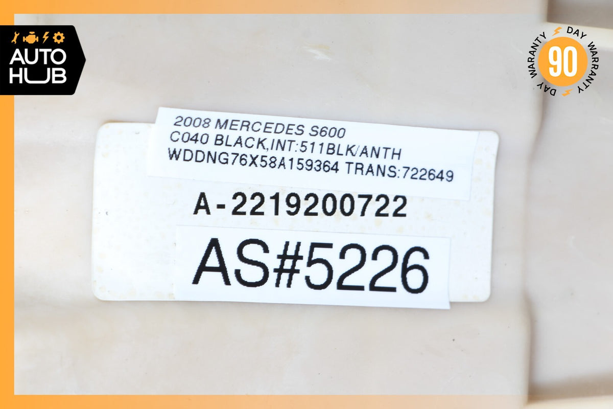 Mercedes W221 S600 Rear Left Driver Side Bottom Lower Seat Cushion Black OEM - photo 12