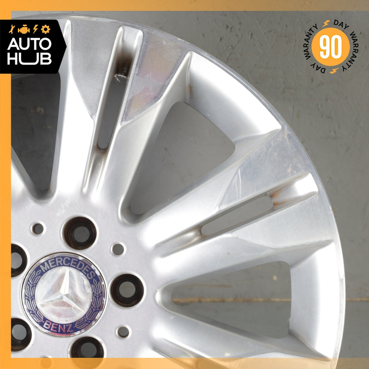 Mercedes W221 S400 S550 CL550 8.5 x 18 18" Wheel Rim Silver 2214017402 OEM - photo 2