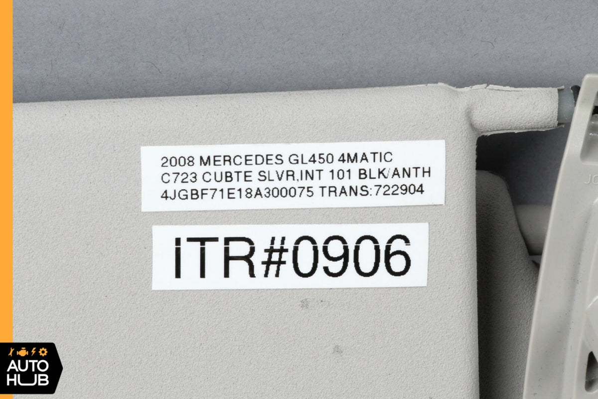06-12 Mercedes X164 GL450 ML450 Sun Visor Sunvisor Right Passenger Side Grey OEM - photo 12