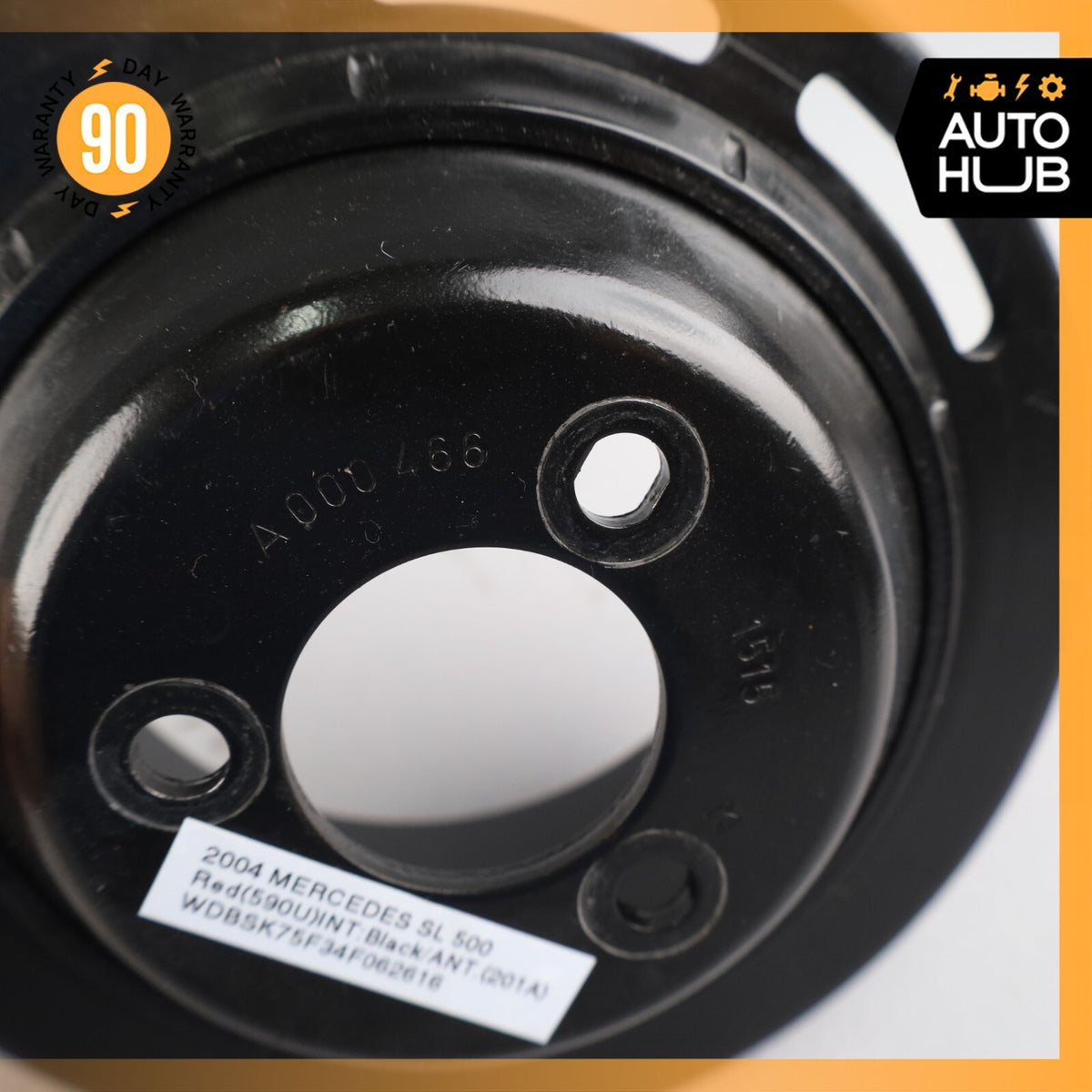 03-06 Mercedes R230 SL500 SL55 Tandem Power Steering Pump Pulley 0004661515 OEM - photo 9