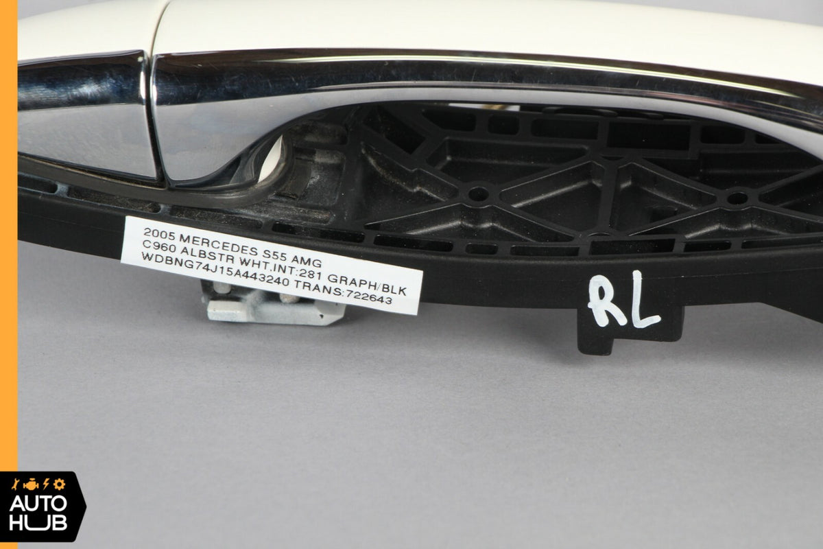 00-06 Mercedes W220 S500 S55 Exterior Door Handle Rear Left Driver White OEM - photo 9
