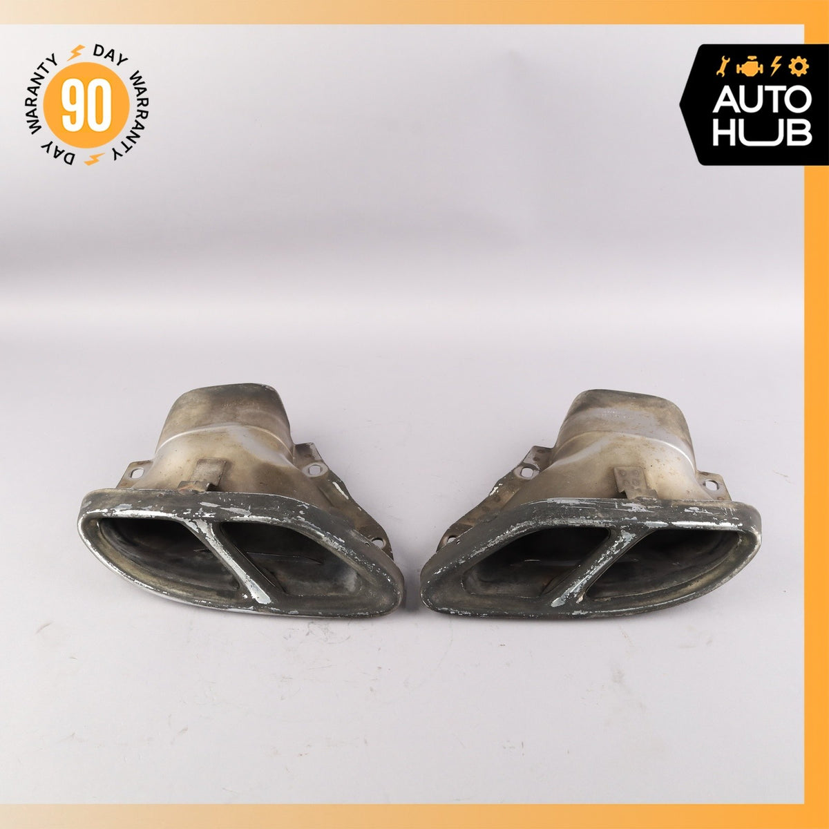 Mercedes W213 E43 AMG M276 Left & Right Side Exhaust Mufflers Tips Set OEM 77k - photo 2