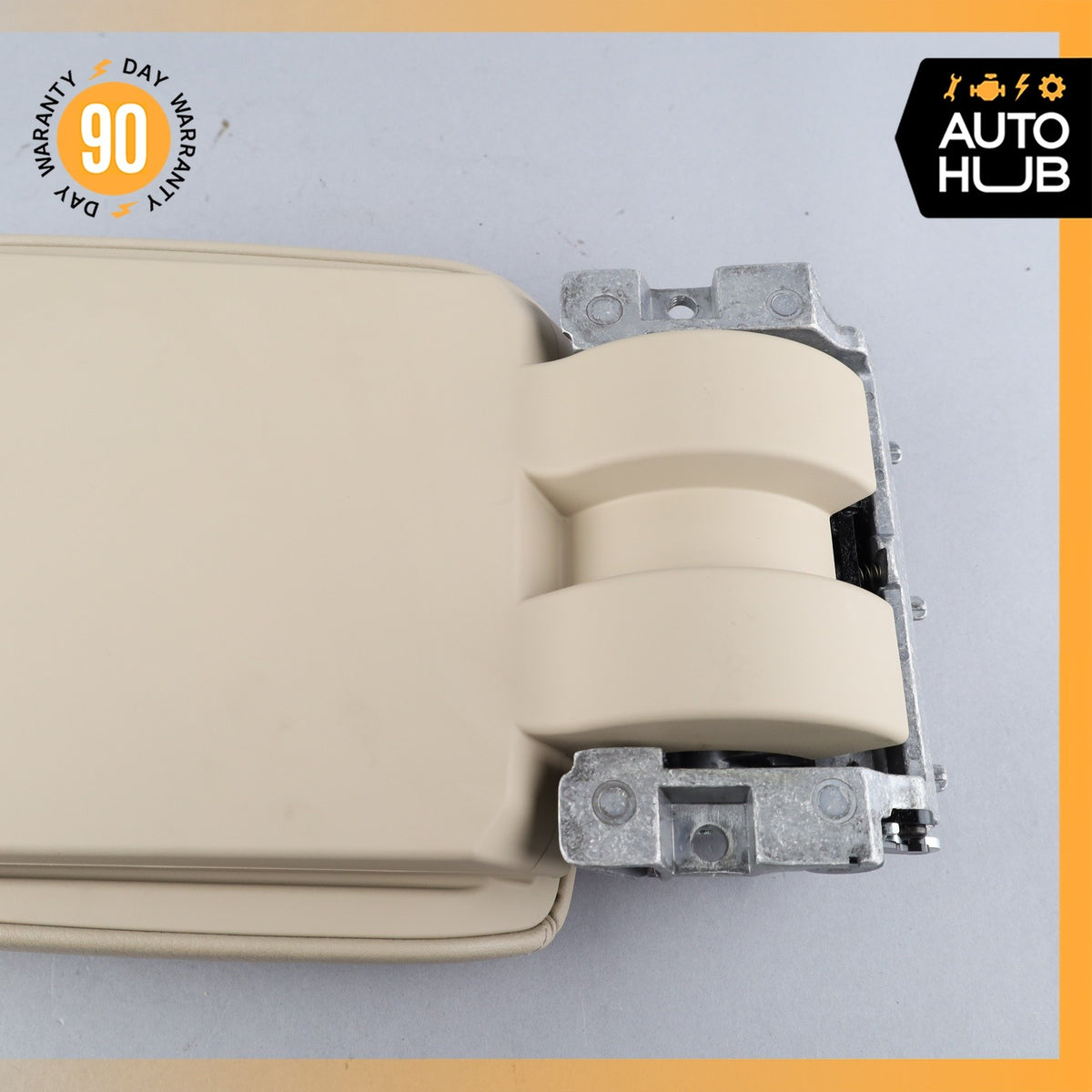 17-19 Audi 4M Q7 Front Center Console Armrest Arm Rest Beige OEM 87k - photo 14
