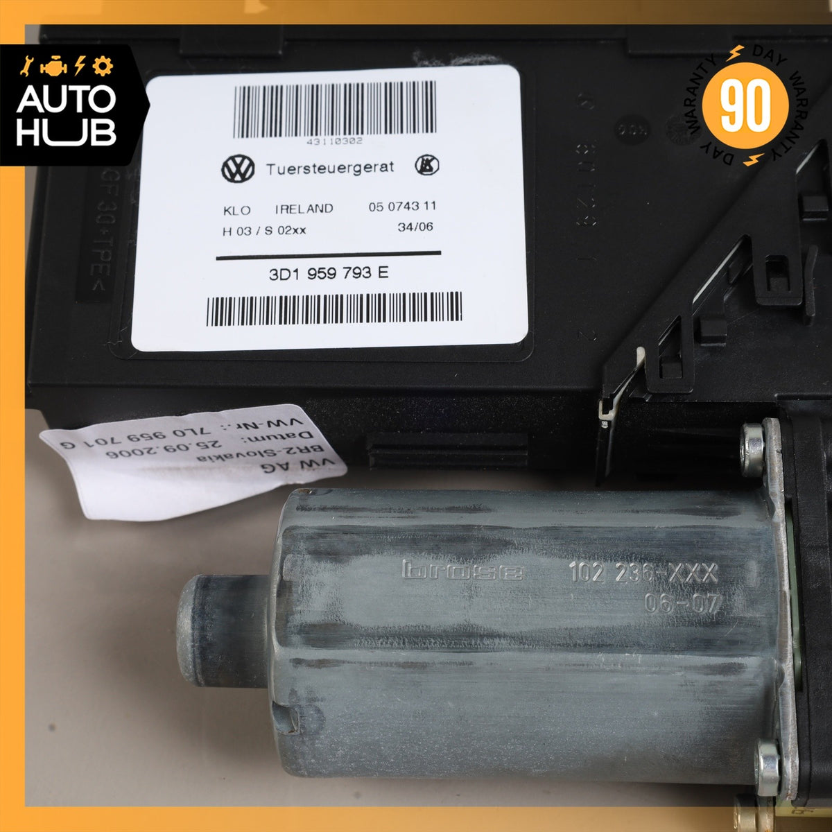 Porsche Cayenne 955 Front Left Door Power Window Motor 3D1959793E OEM - photo 3