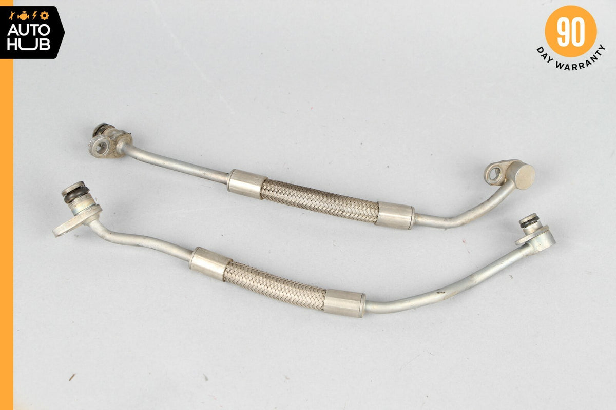 Mercedes W221 S550 Right & Left Engine Motor Charger Feed Oil Hose Line Pipe Set - photo 4