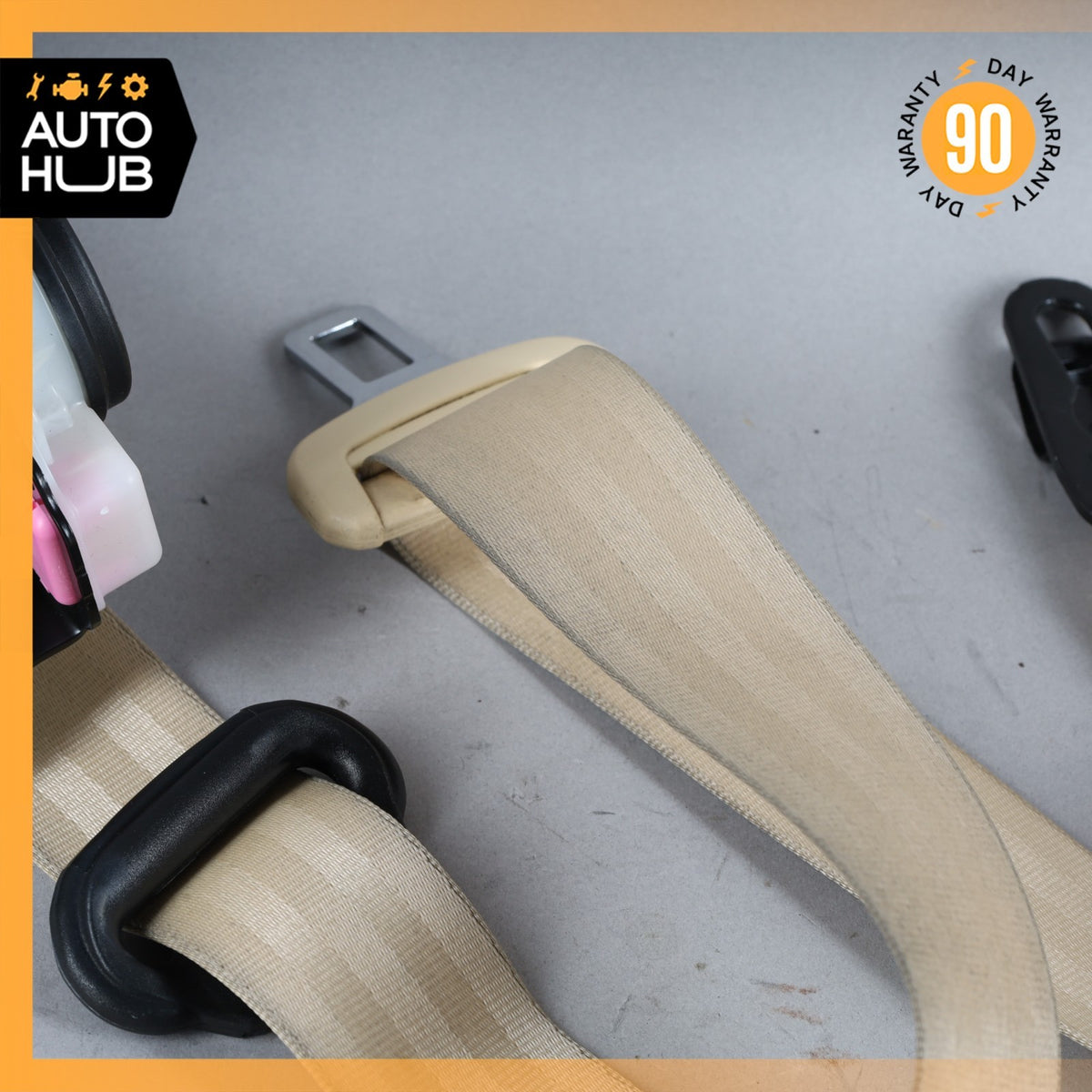 14-18 Bentley Flying Spur Front Left Driver Side Seat Belt Beige OEM 40k - photo 4