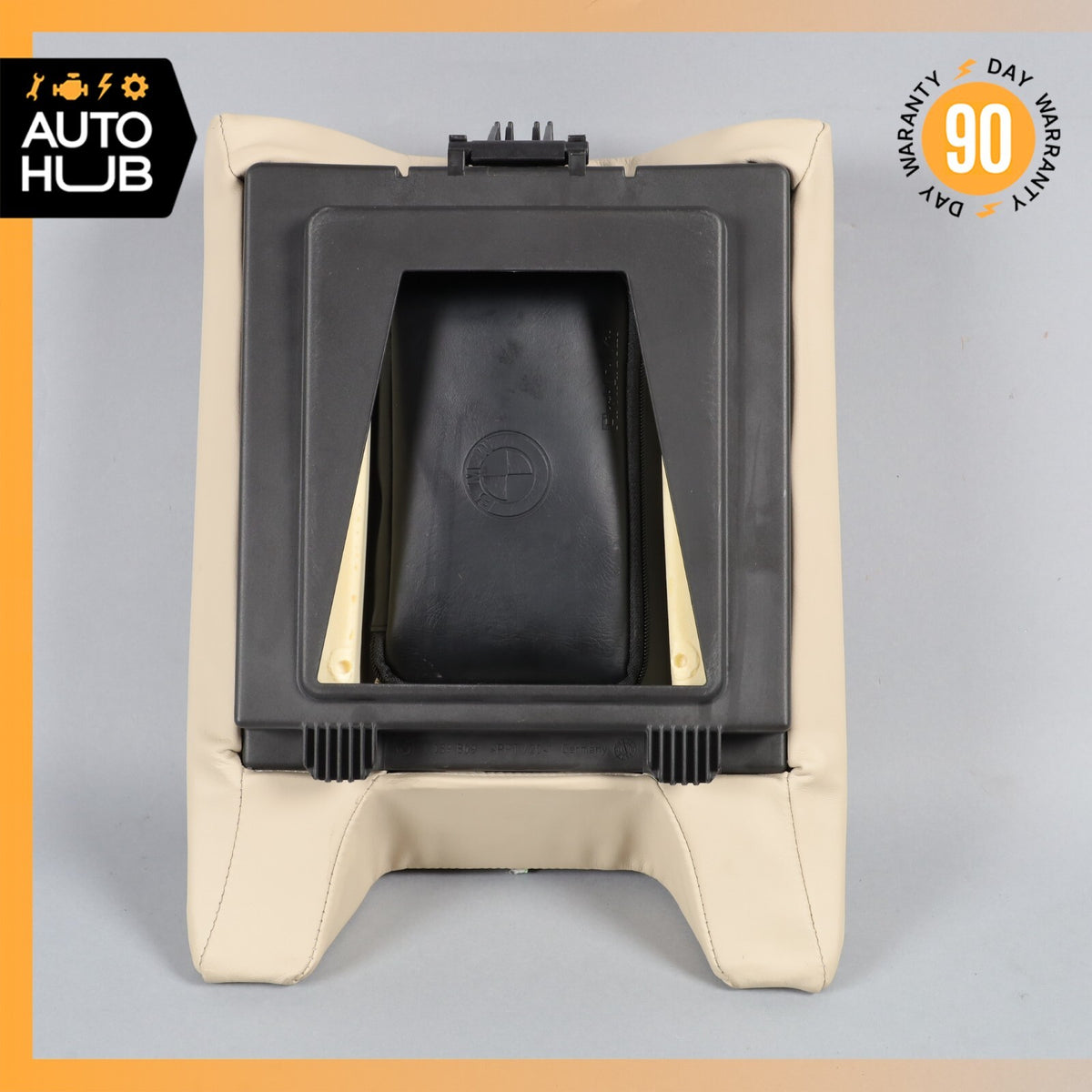 04-10 BMW E64 650i Rear Center Console Seat Armrest Beige OEM - photo 16