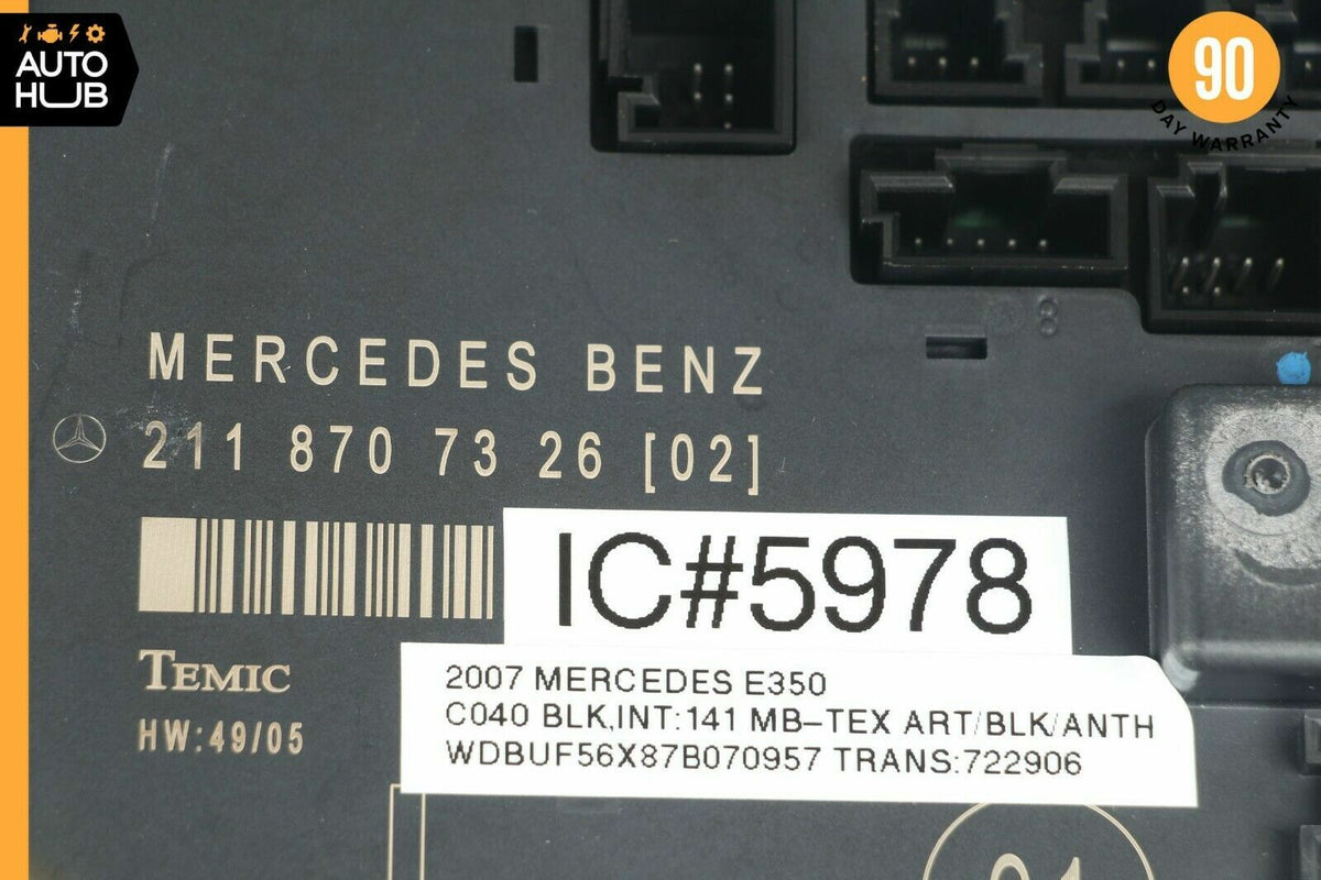03-09 Mercedes W211 E350 E500 Front Left Side Door Control Module 2118707326 OEM - photo 10