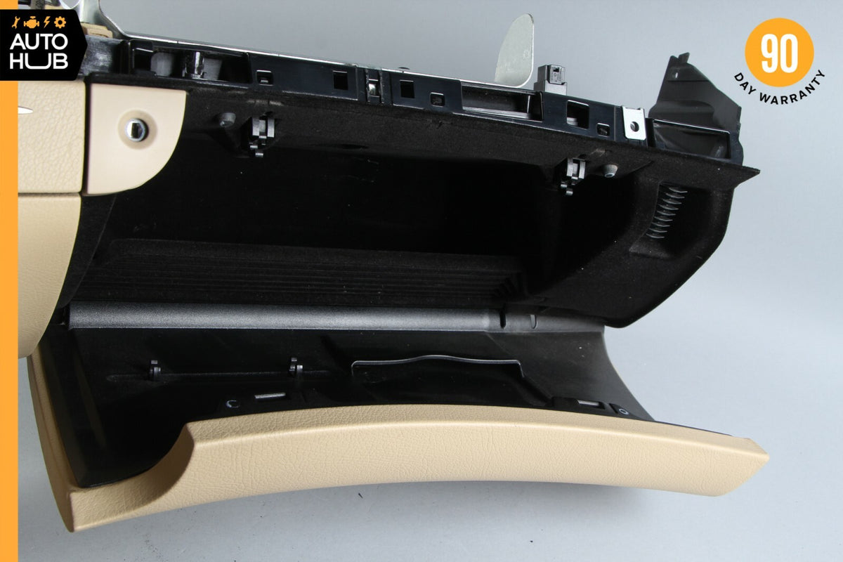 07-09 Mercedes W211 E350 E550 Dashboard Glove Box Storage Compartment Beige OEM - photo 8