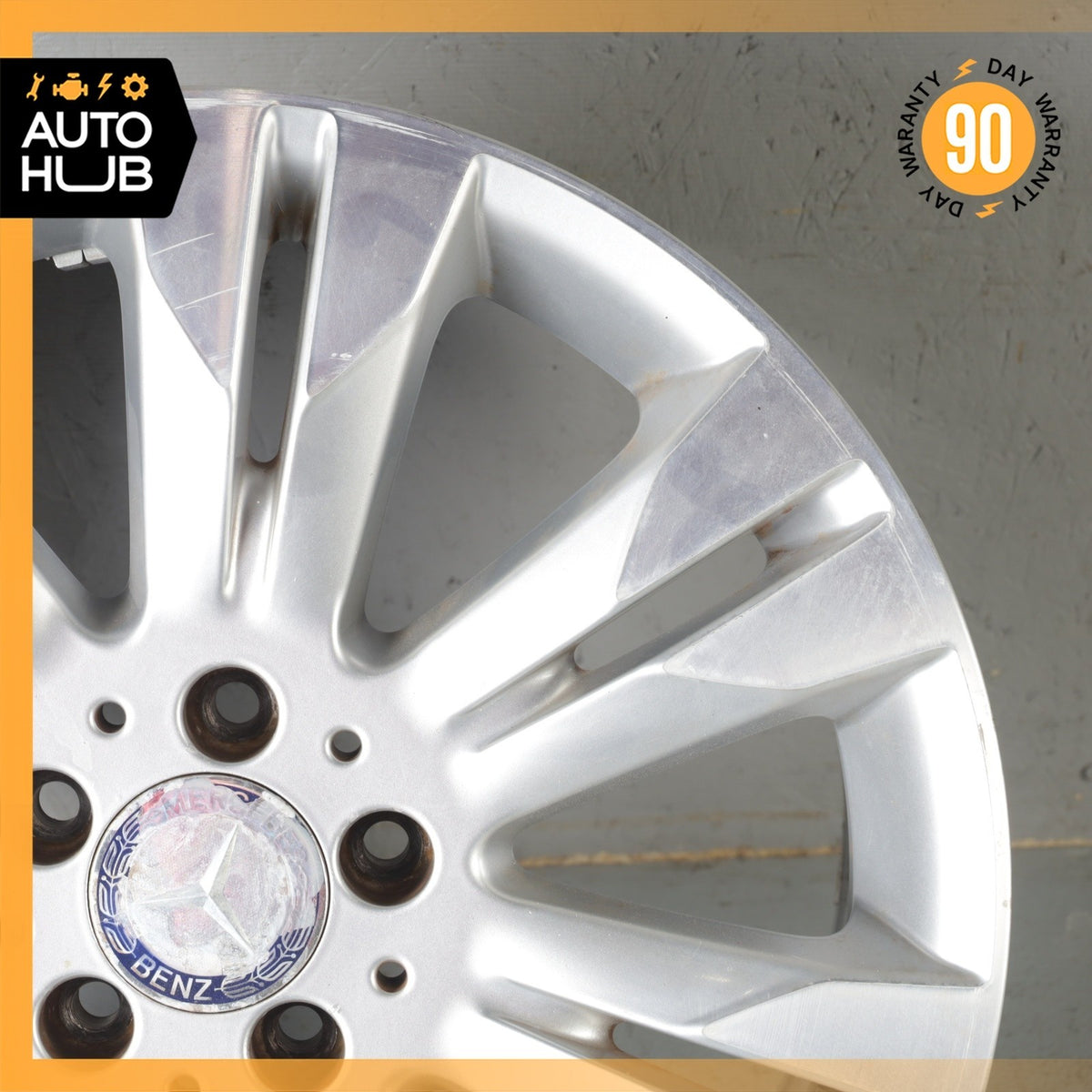 Mercedes W221 S400 S550 CL550 8.5 x 18 18" Wheel Rim Silver 2214017402 OEM - photo 3