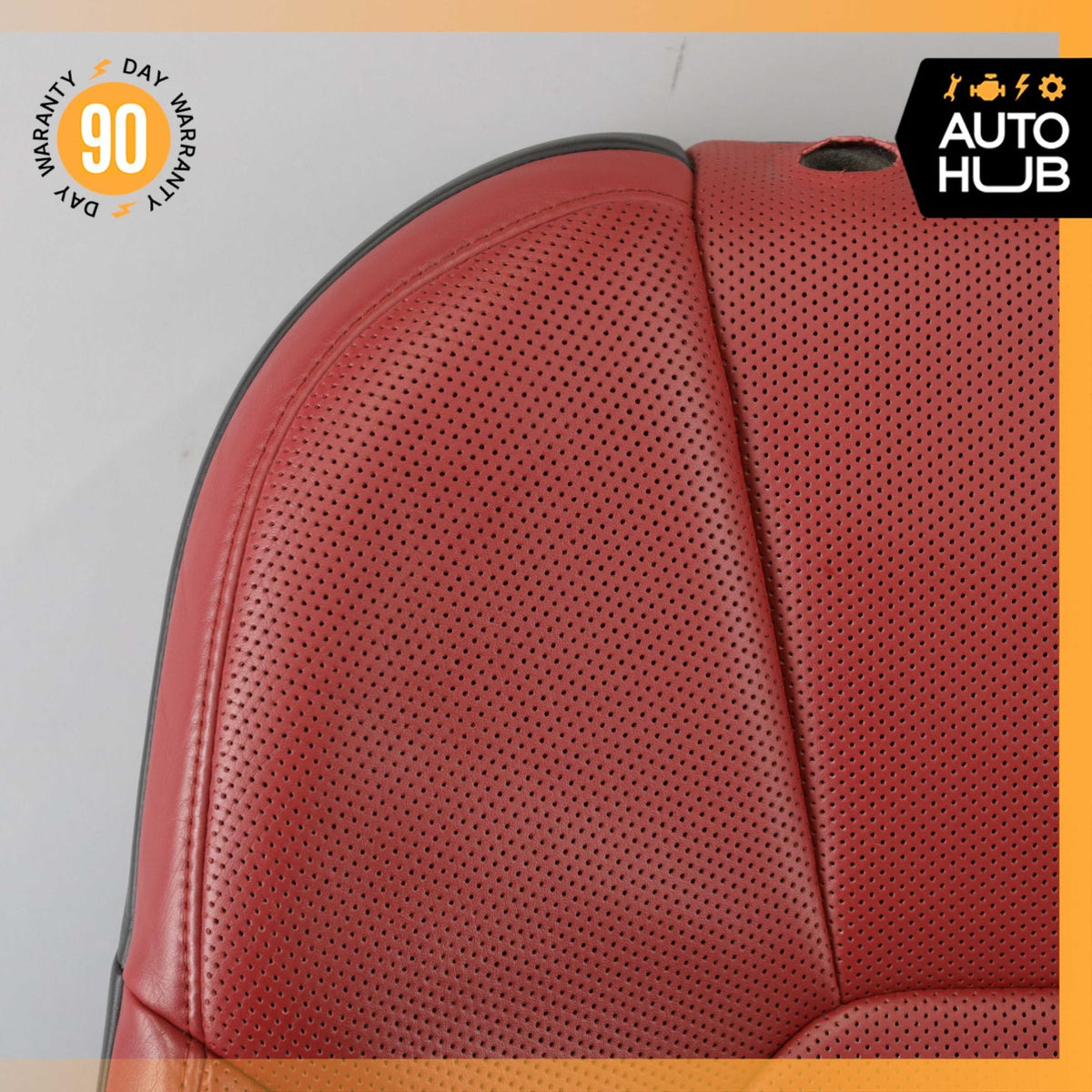15-18 Porsche Macan 95B Front Left Side Seat Upper Cushion Leather Red OEM - photo 2