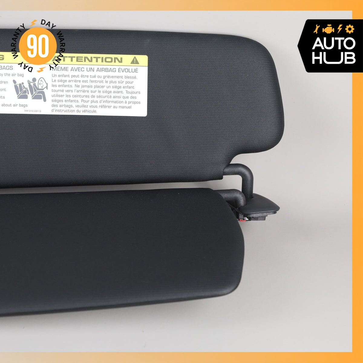 11-18 Porsche Cayenne 958 VR6 Sun Visor Sunvisor Front Right Side Black OEM - photo 7