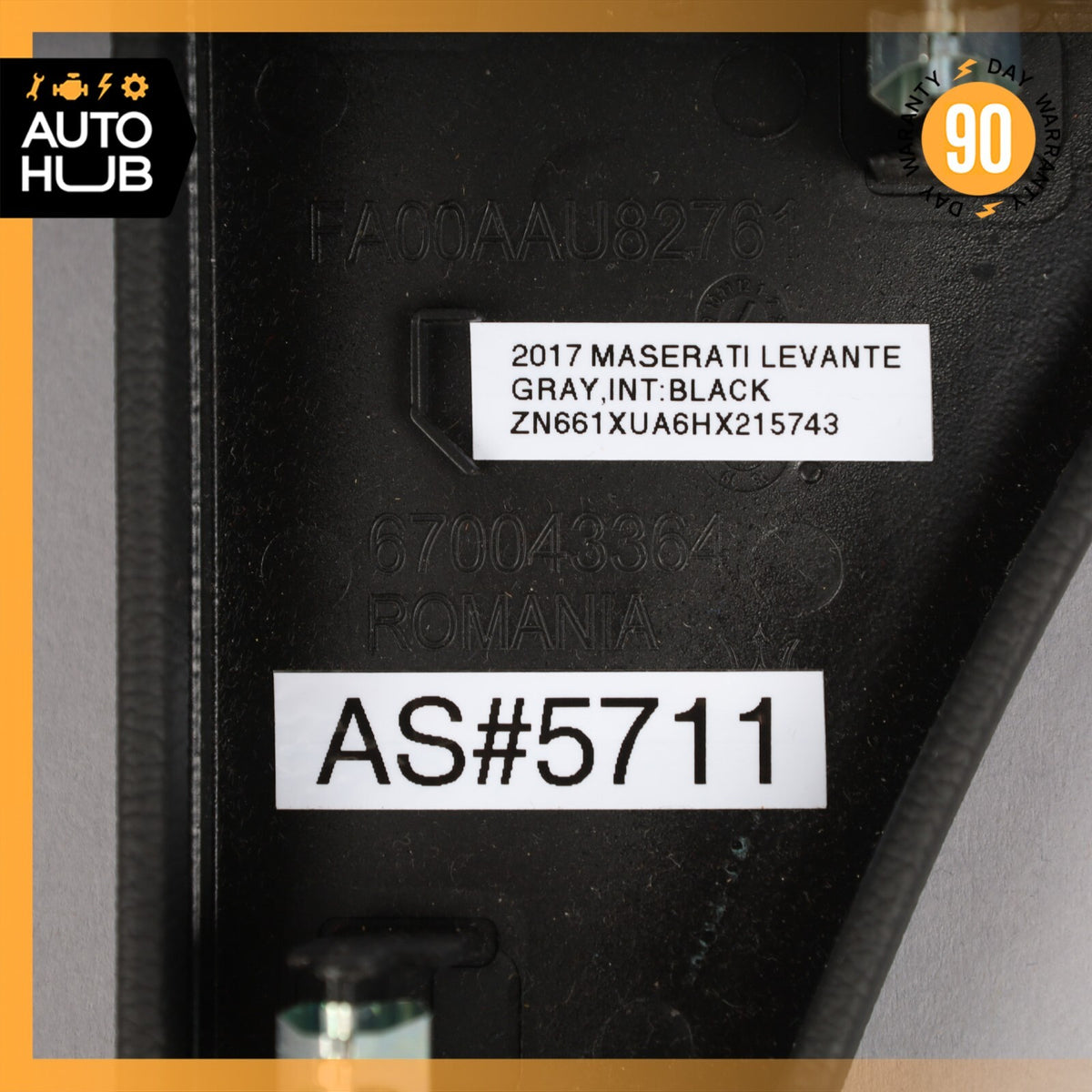 17-20 Maserati Levante M161 Dash Column Center Cover Panel Trim Black OEM 44k - photo 12