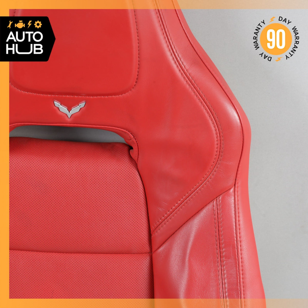 14-19 Chevrolet Corvette C7 Right Side Top Upper Seat Cushion Adrenaline Red OEM - photo 3