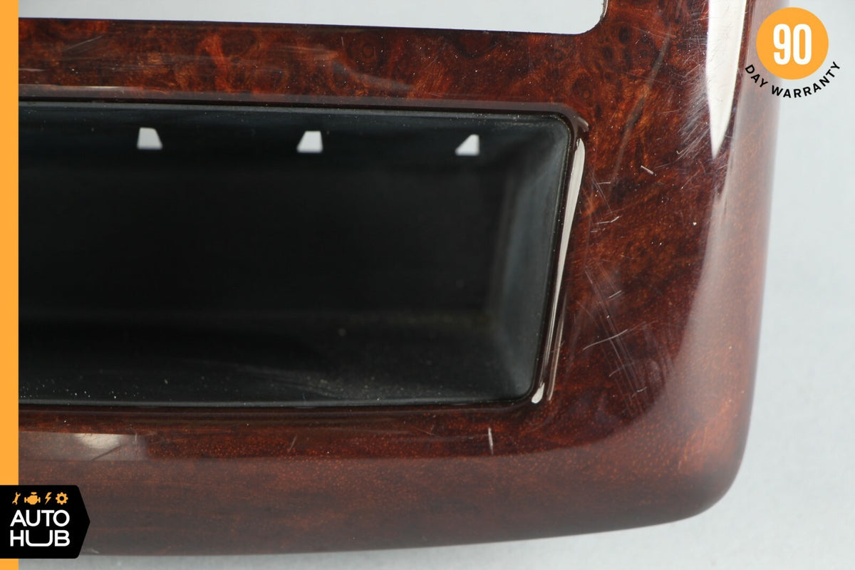 07-13 Mercedes W221 S400 S63 Center Console Rear AC Control Trim Bezel Wood OEM - photo 3