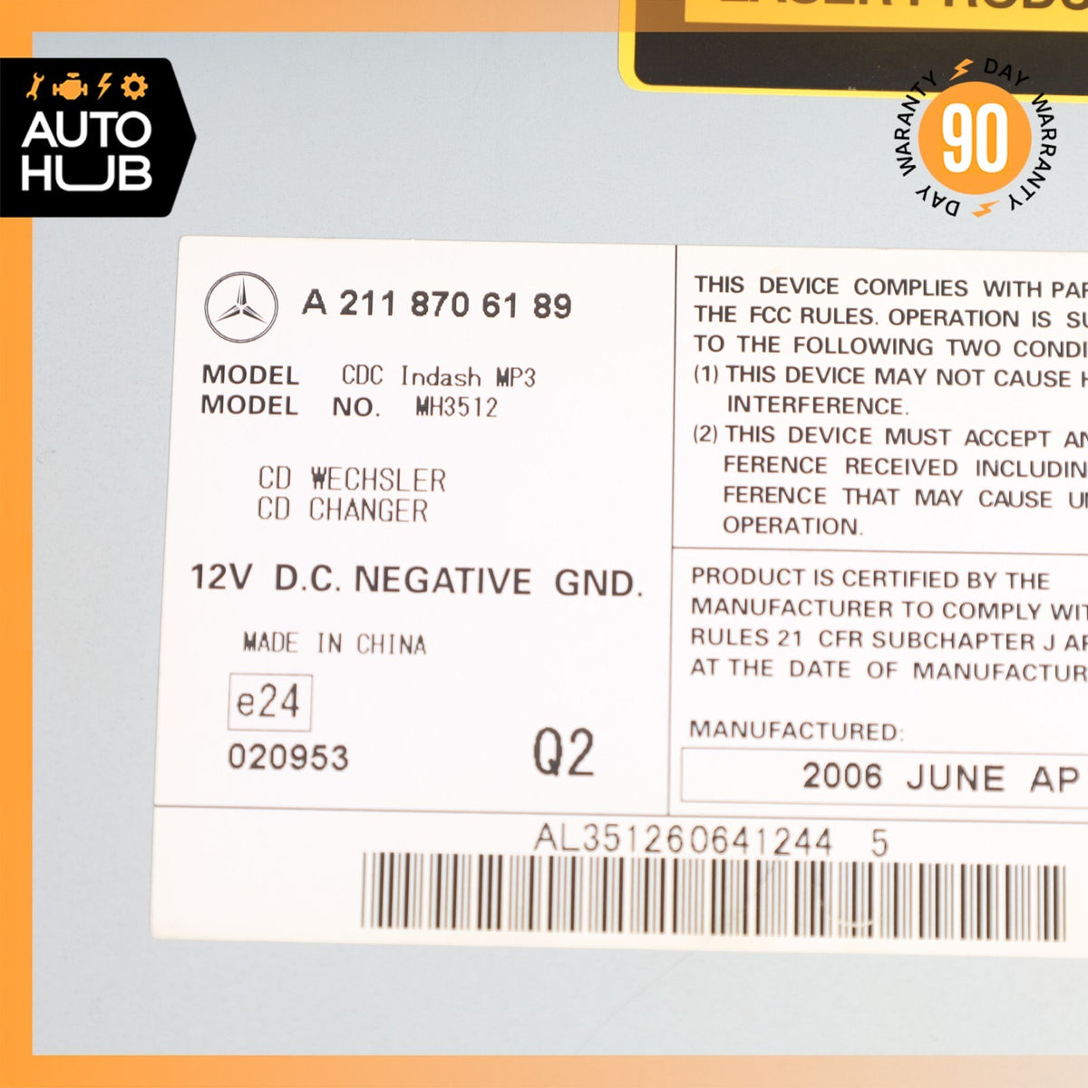 03-13 Mercedes X164 GL450 E350 SLK280 Radio 6 Disk CD Changer Player OEM - photo 9