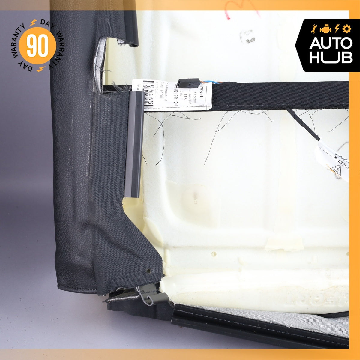 11-18 Porsche Cayenne 958 Front Right Side Seat Upper Cushion Black OEM - photo 20