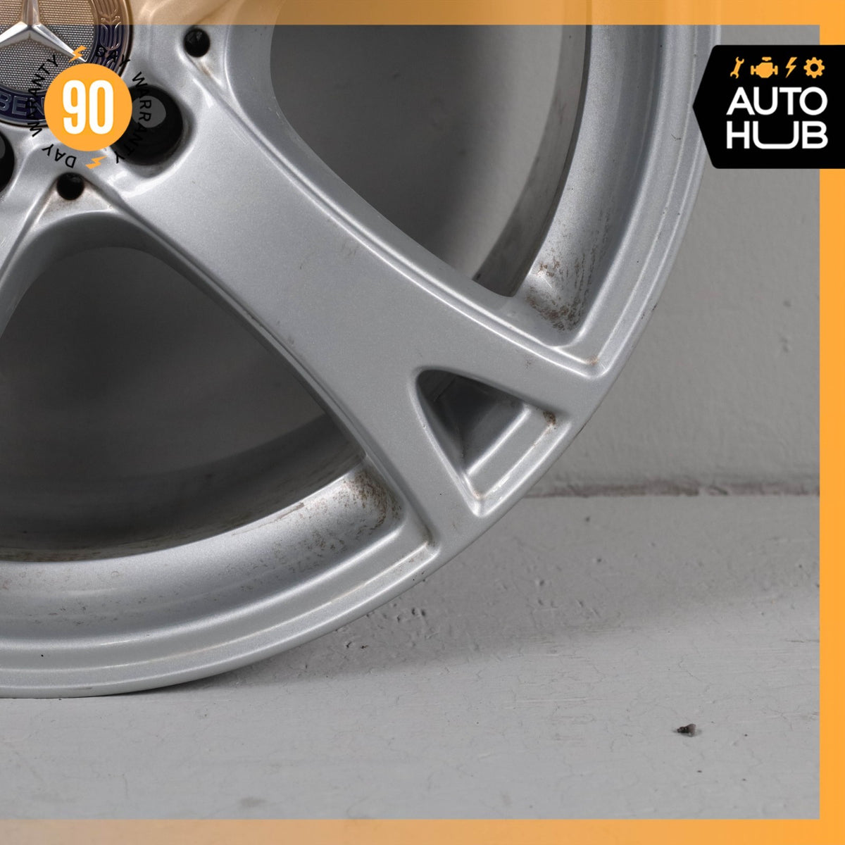 Mercedes W221 S550 CL550 S400 9.5 x 19 19" Rear Wheel Rim Silver 2214015902 OEM - photo 5