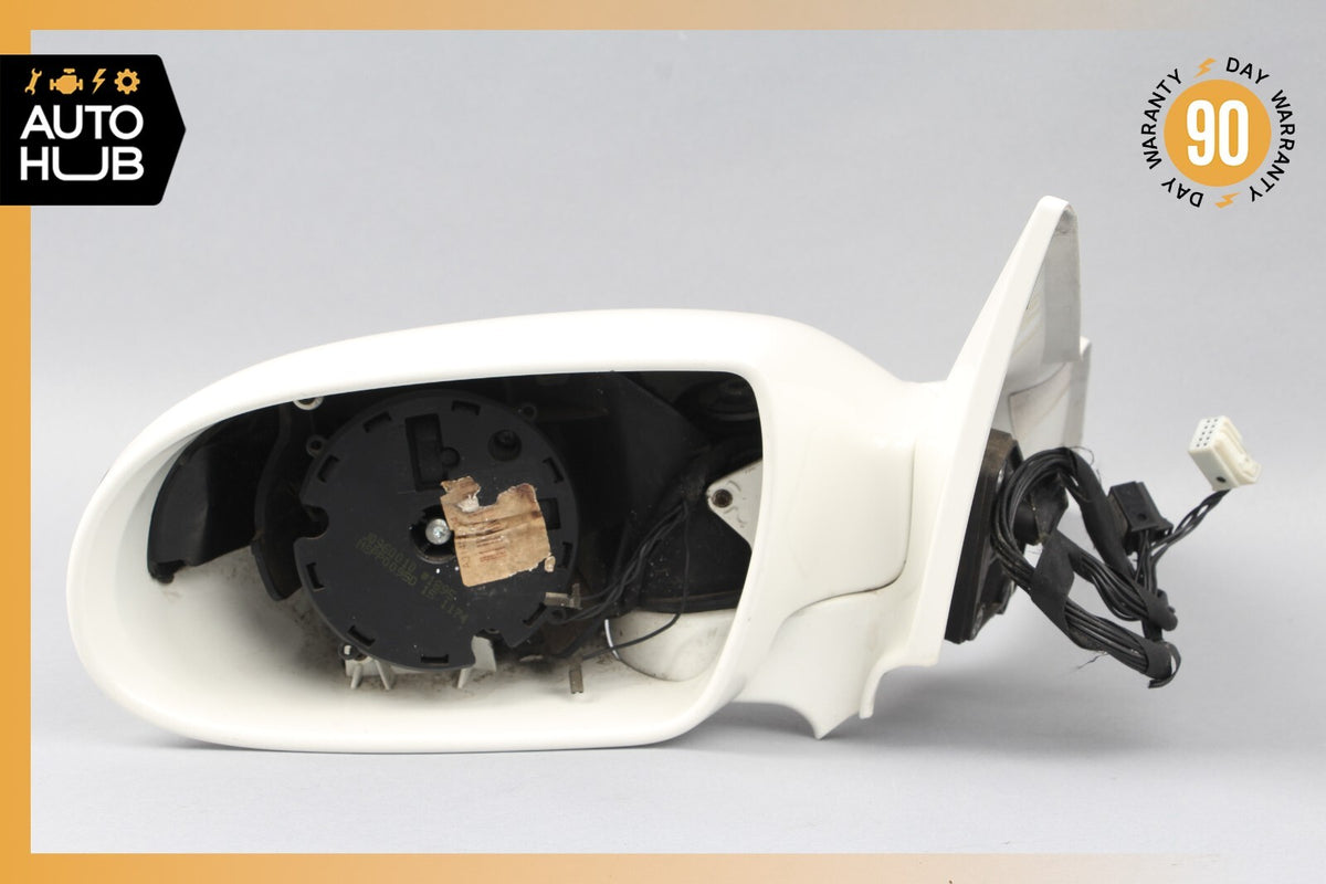 04-08 Mercedes R230 SL500 SL550 Left Driver Side Rear View Door Mirror White OEM - photo 1
