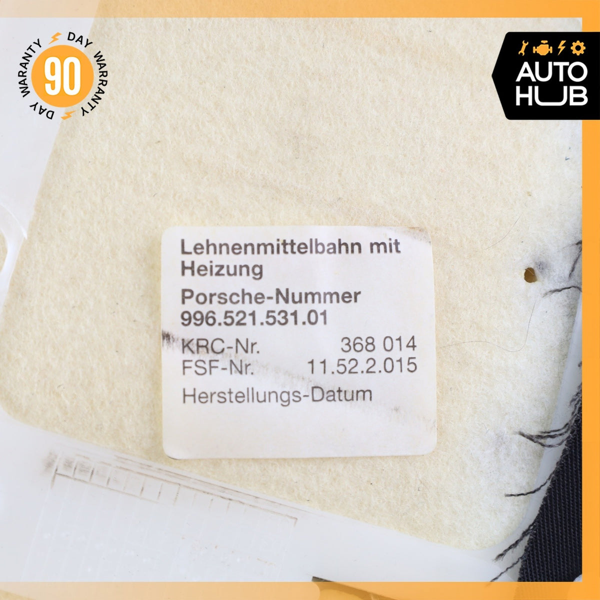 Porsche 996 911 Boxter Front Right or Left Seat Upper Center Cushion Leather OEM - photo 12