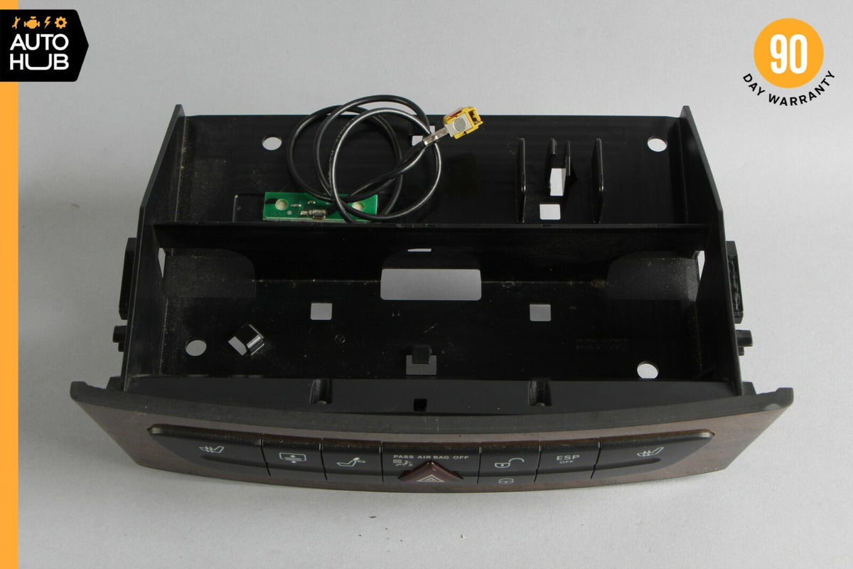 07-09 Mercedes W211 E350 E550 Hazard Control Door Lock Switch Panel Wood OEM - photo 5