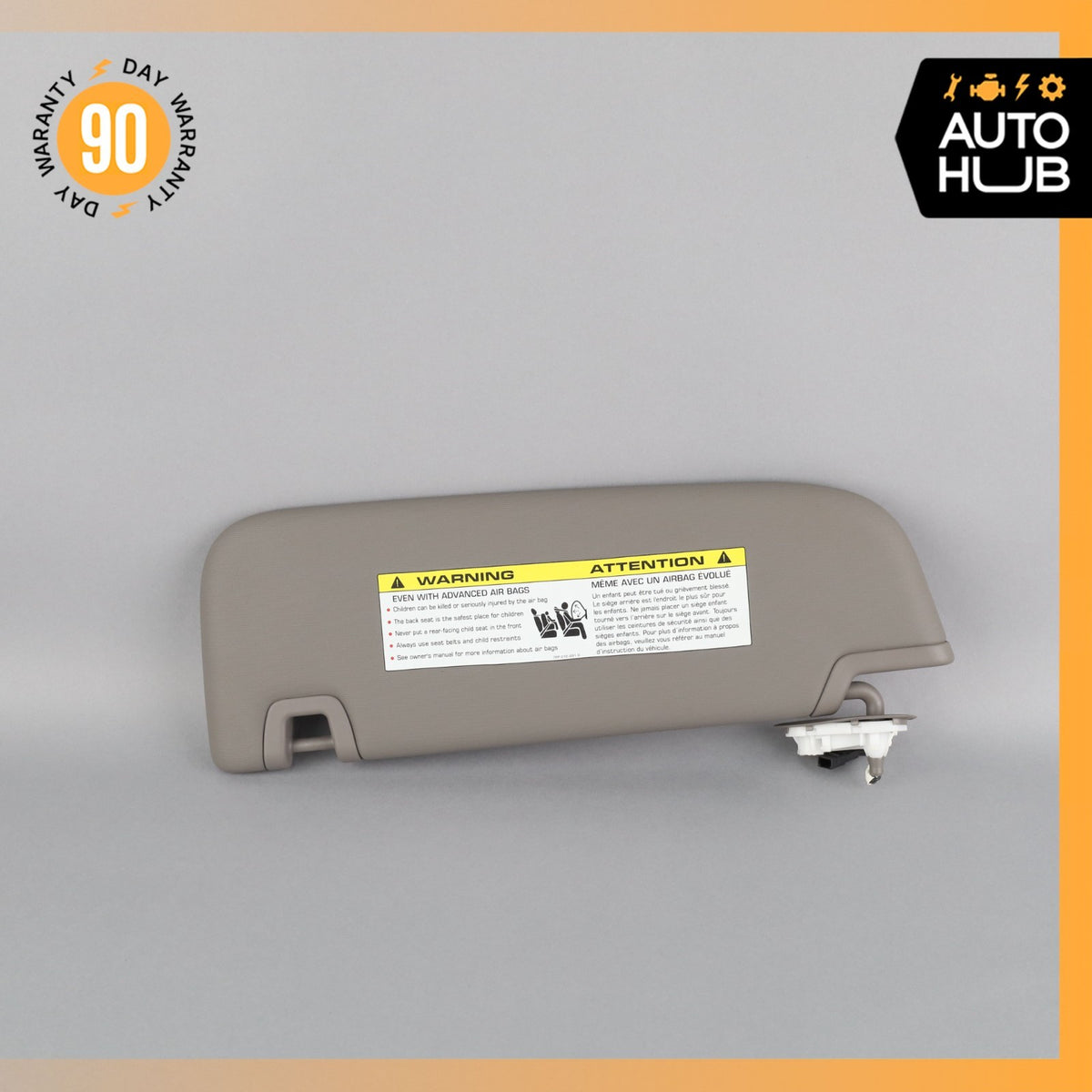 10-16 Porsche Panamera 970 Right Passenger Side Sun Visor Sunvisor Gray OEM - photo 2