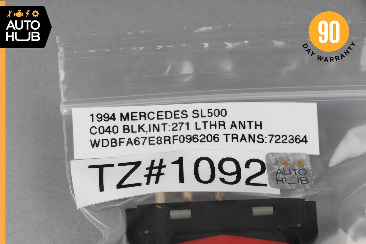 90-95 Mercedes R129 SL500 S500 Hazard Warning Light Switch Button 1408205510 OEM - photo 10