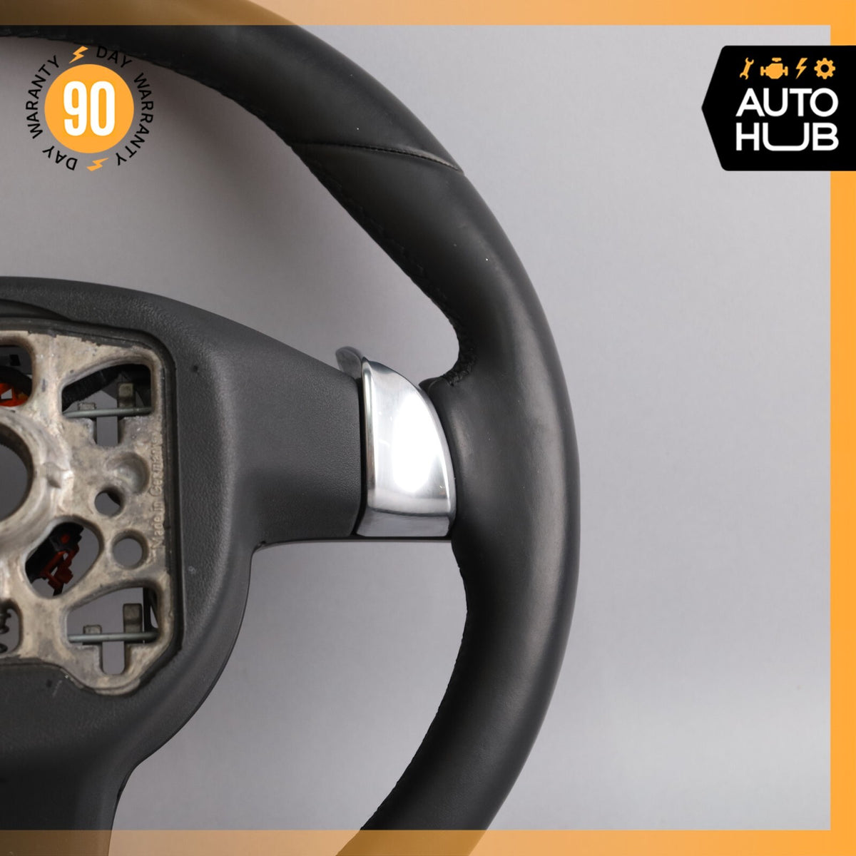 11-14 Porsche Cayenne 958 GTS Steering Wheel w/ Paddle Shifters Black OEM 82k - photo 16