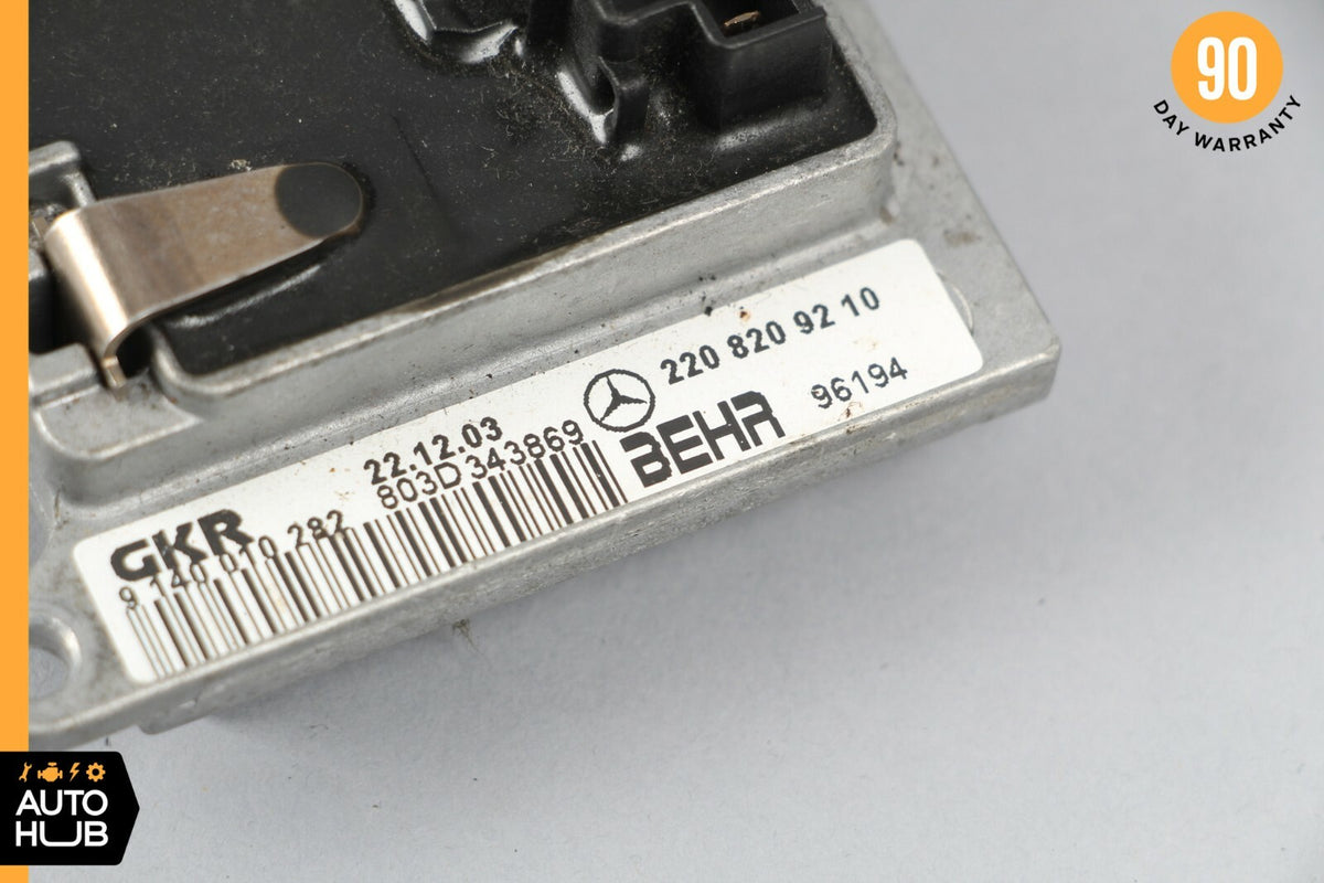 00-06 Mercedes W220 S500 S600 Rear AC Air Conditioning Blower Resistor OEM - photo 6