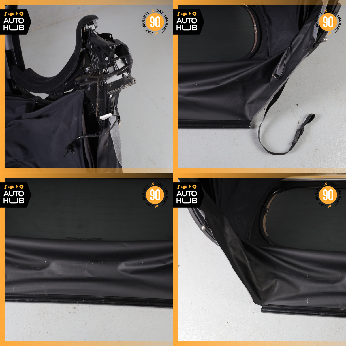 03-04 Porsche Boxster 986 Convertible Soft Top Roof Black OEM 61k - photo 18