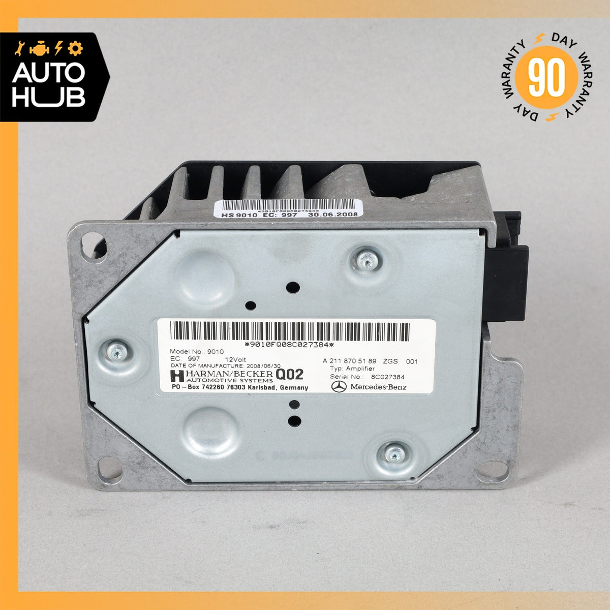 08-18 Mercedes R230 SL550 R350 Subwoofer Amp Amplifier Harman Becker OEM - photo 9