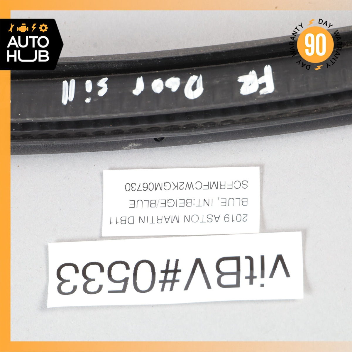 19-23 Aston Martin DB11 Convertible Front Right Side Door Lower Rubber OEM 7k - photo 23