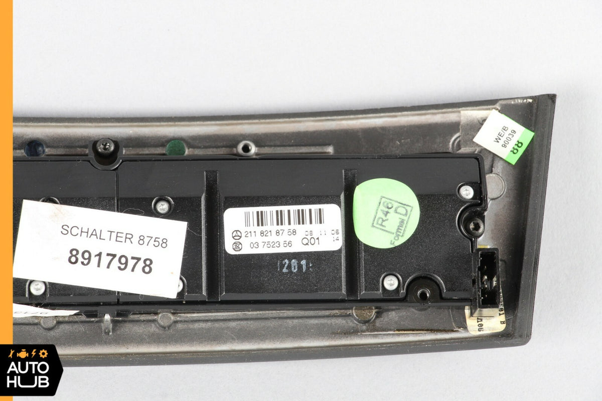 03-06 Mercedes W211 E350 E500 Hazard Control Door Lock Switch Panel 2118218758 - photo 6