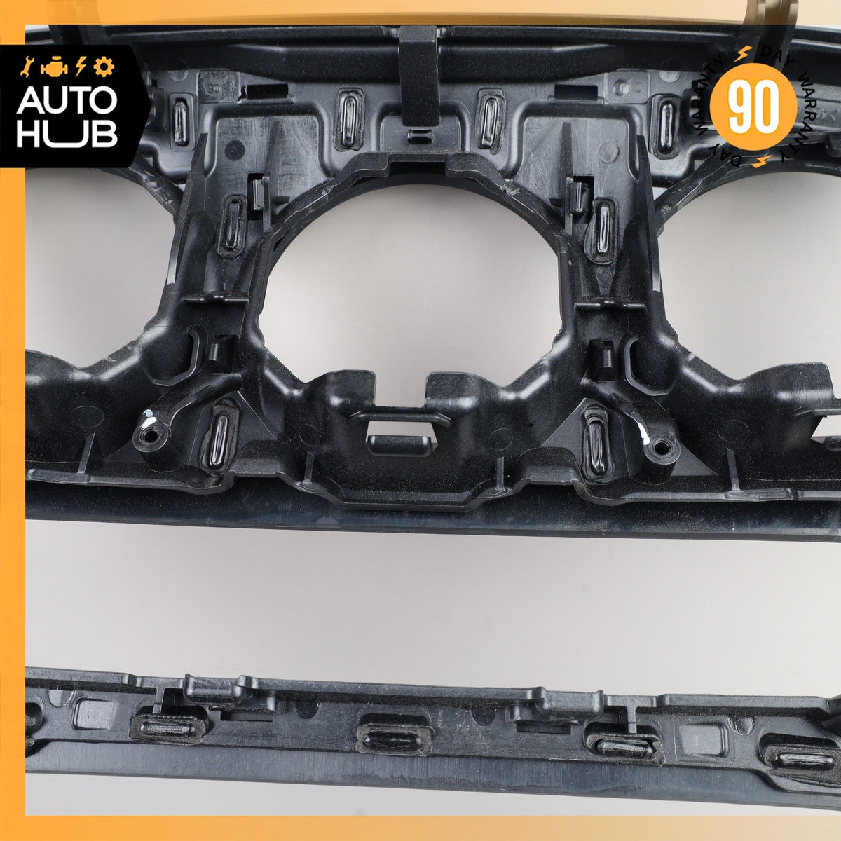 15-16 Mercedes W205 C300 C350e C400 Center Console Trim Black Ash Wood OEM - photo 16