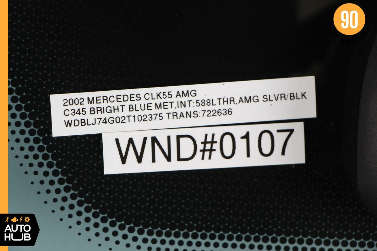 98-03 Mercedes W208 CLK55 AMG CLK320 Front Windshield Glass w/ Rain Sensor OEM - photo 12