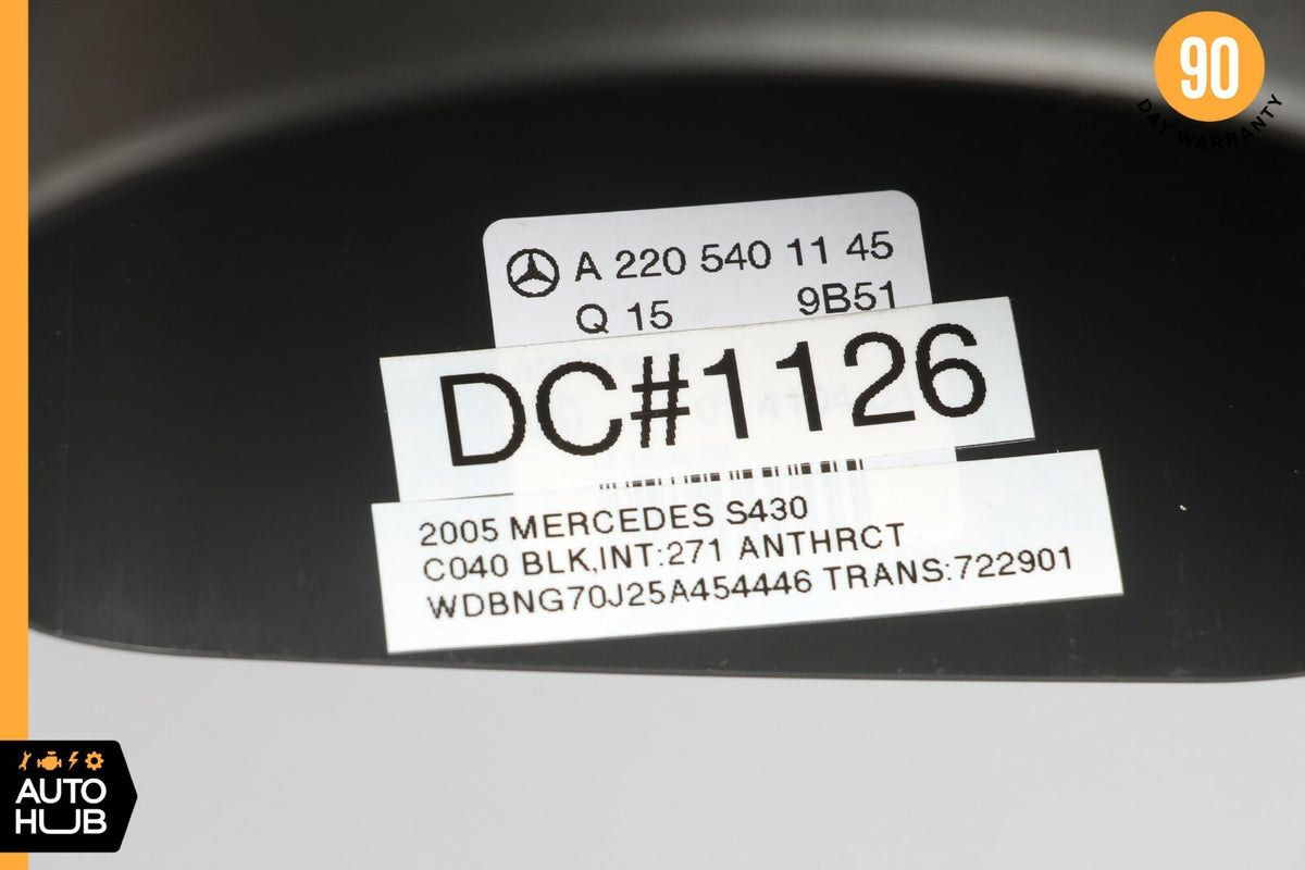 03-06 Mercedes W220 S430 S500 Steering Column Clock Spring And Controls Black - photo 11