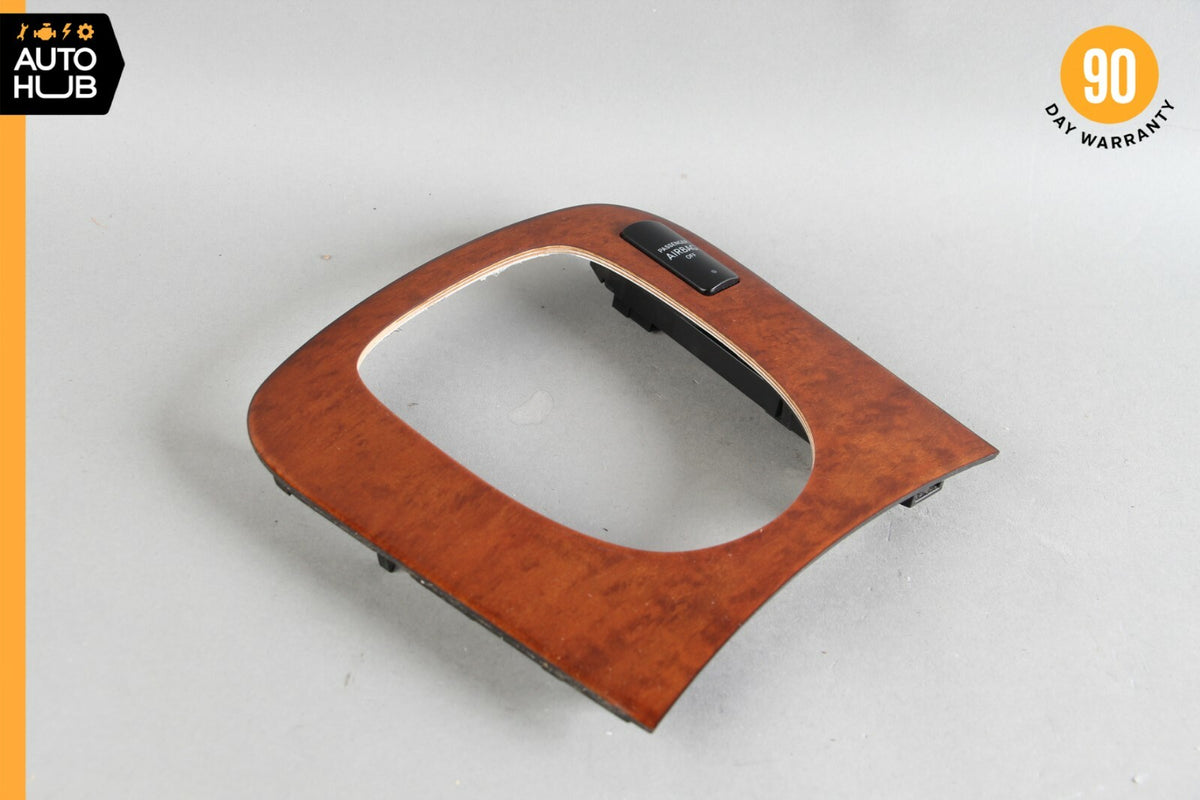 03-06 Mercedes W220 S430 S500 Center Console Shifter Bezel Trim Wood OEM - photo 2