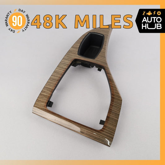 13-15 BMW E84 X1 Front Center Console Shifter Bezel Trim Wood OEM 48k - photo 1