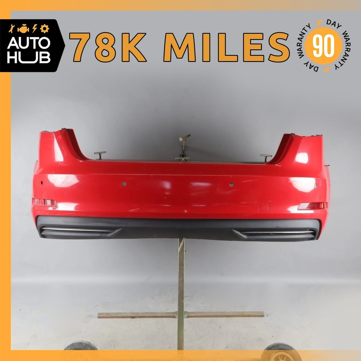 2016 Audi 8V A3 E-Tron Rear Bumper Cover Assembly Red OEM 78k - photo 1