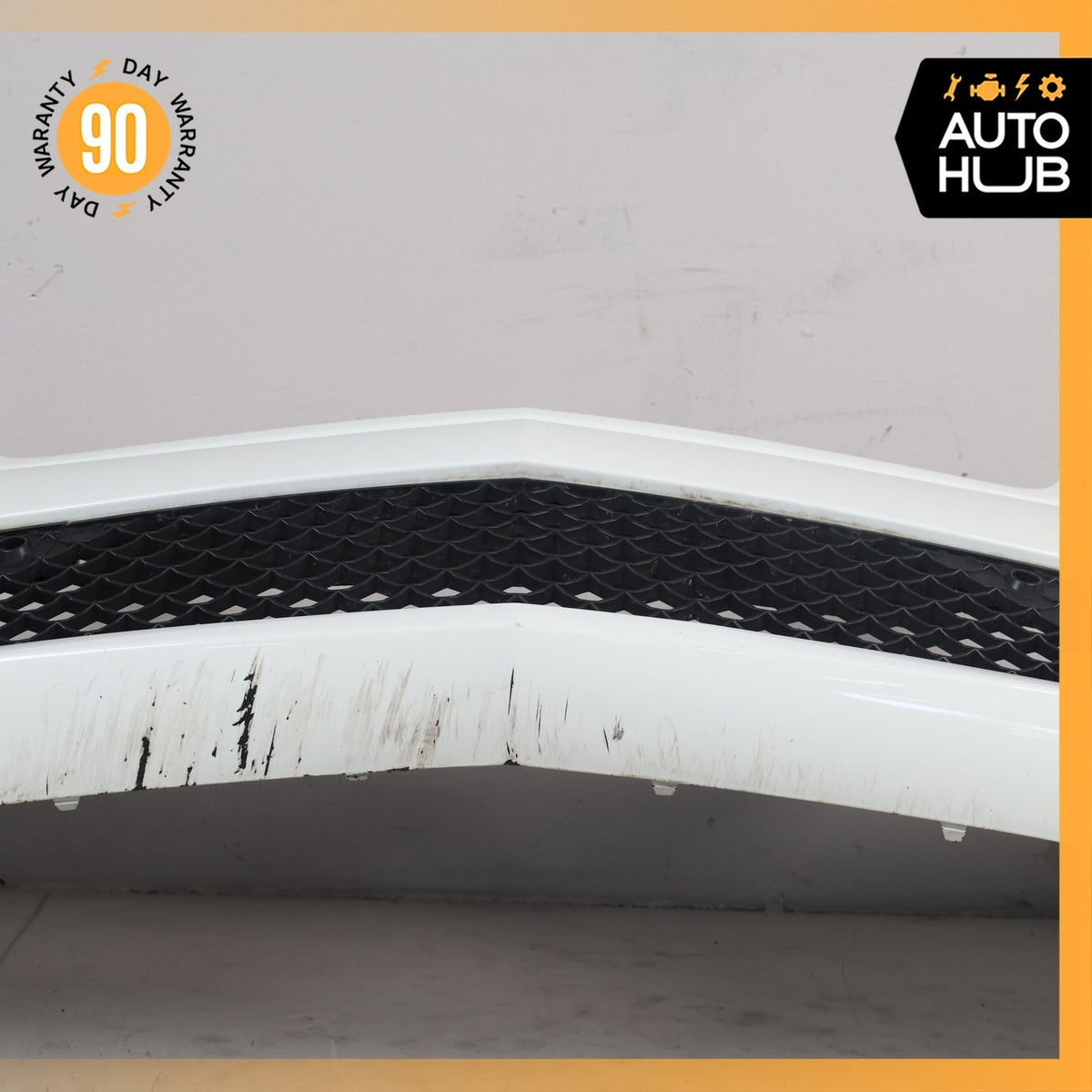 12-14 Mercedes W204 C250 C300 AMG Sport Front Bumper Cover Assembly White OEM - photo 14