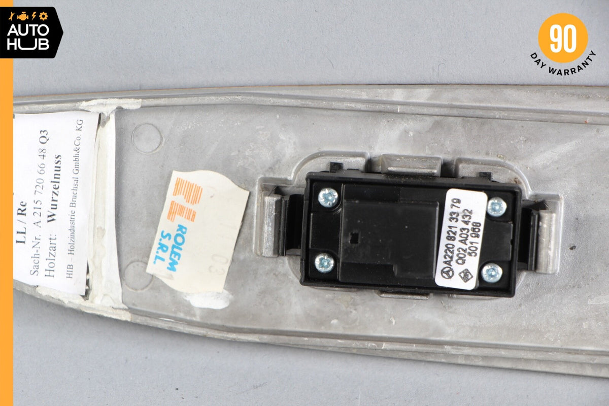 03-06 Mercedes W215 CL55 CL500 Right Door Master Window Switch Bezel Trim OEM - photo 8